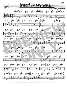 page one of Gypsy In My Soul (Real Book – Melody & Chords – C Instruments)
