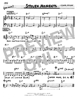 page one of Stolen Moments (Real Book – Melody & Chords – C Instruments)