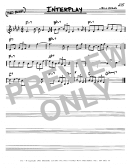 page one of Interplay (Real Book – Melody & Chords – C Instruments)