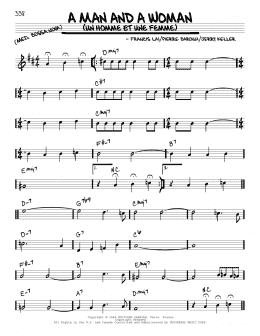 page one of A Man And A Woman (Un Homme Et Une Femme) (Real Book – Melody & Chords – C Instruments)