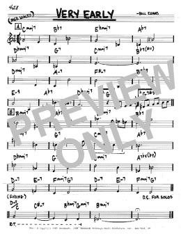 page one of Very Early (Real Book – Melody & Chords – C Instruments)