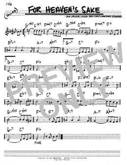 page one of For Heaven's Sake (Real Book – Melody & Chords – C Instruments)