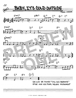page one of Baby, It's Cold Outside (Real Book – Melody & Chords – C Instruments)
