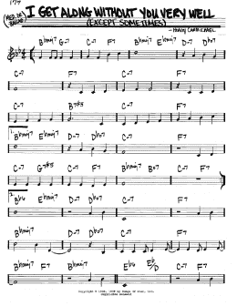 page one of I Get Along Without You Very Well (Except Sometimes) (Real Book – Melody & Chords – C Instruments)