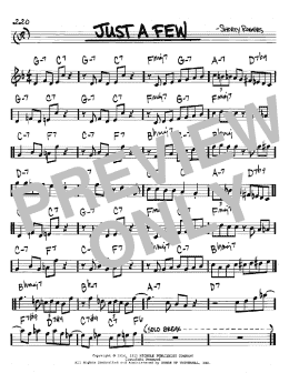 page one of Just A Few (Real Book – Melody & Chords – C Instruments)