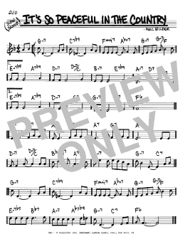page one of It's So Peaceful In The Country (Real Book – Melody & Chords – C Instruments)