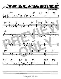 page one of I'm Putting All My Eggs In One Basket (Real Book – Melody & Chords – C Instruments)