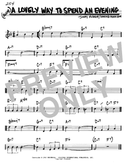 page one of A Lovely Way To Spend An Evening (Real Book – Melody & Chords – C Instruments)
