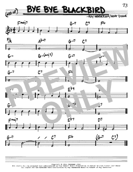 page one of Bye Bye Blackbird (Real Book – Melody & Chords – C Instruments)
