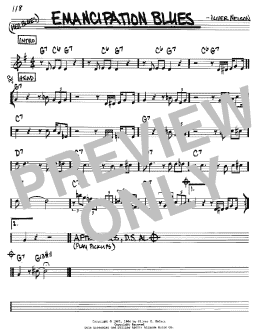 page one of Emancipation Blues (Real Book – Melody & Chords – C Instruments)