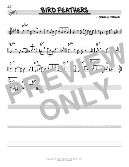 page one of Bird Feathers (Real Book – Melody & Chords – C Instruments)