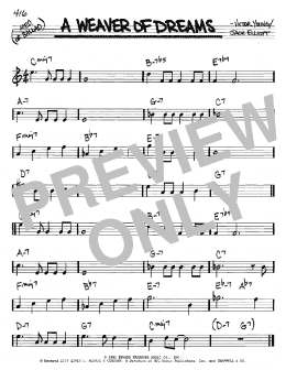 page one of A Weaver Of Dreams (Real Book – Melody & Chords – C Instruments)