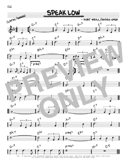page one of Speak Low (Real Book – Melody & Chords – C Instruments)