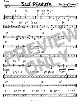 page one of Salt Peanuts (Real Book – Melody & Chords – C Instruments)