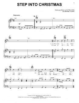 page one of Step Into Christmas (Piano, Vocal & Guitar Chords (Right-Hand Melody))