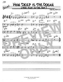 page one of How Deep Is The Ocean (How High Is The Sky) (Real Book – Melody & Chords – C Instruments)