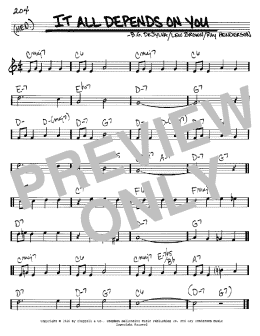 page one of It All Depends On You (Real Book – Melody & Chords – C Instruments)
