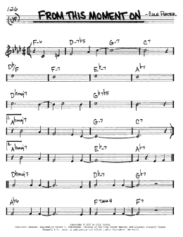 page one of From This Moment On (from Kiss Me, Kate) (Real Book – Melody & Chords – C Instruments)