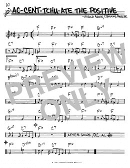 page one of Ac-cent-tchu-ate The Positive (Real Book – Melody & Chords – C Instruments)