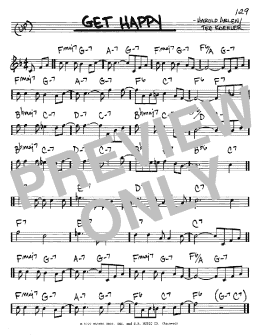 page one of Get Happy (Real Book – Melody & Chords – C Instruments)