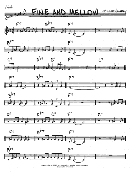 page one of Fine And Mellow (Real Book – Melody & Chords – C Instruments)