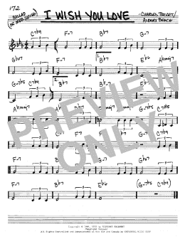 page one of I Wish You Love (Real Book – Melody & Chords – C Instruments)