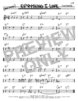 page one of Ev'rything I Love (Real Book – Melody & Chords – C Instruments)