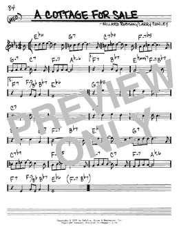 page one of A Cottage For Sale (Real Book – Melody & Chords – C Instruments)