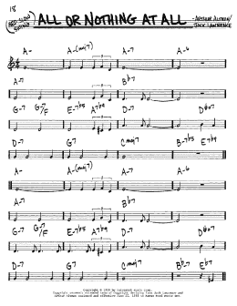 page one of All Or Nothing At All (Real Book – Melody & Chords – C Instruments)