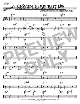 page one of Nobody Else But Me (Real Book – Melody & Chords – C Instruments)