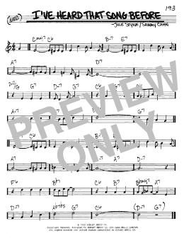 page one of I've Heard That Song Before (Real Book – Melody & Chords – C Instruments)