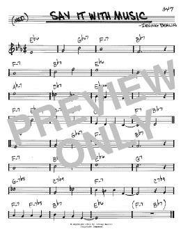 page one of Say It With Music (Real Book – Melody & Chords – C Instruments)