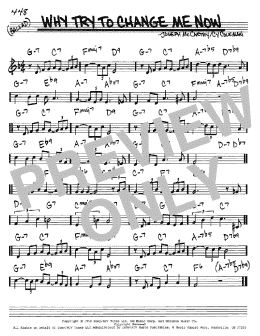page one of Why Try To Change Me Now (Real Book – Melody & Chords – C Instruments)