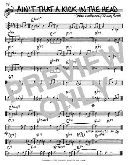 page one of Ain't That A Kick In The Head (Real Book – Melody & Chords – C Instruments)