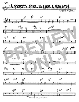 page one of A Pretty Girl Is Like A Melody (Real Book – Melody & Chords – C Instruments)