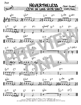 page one of Nevertheless (I'm In Love With You) (Real Book – Melody & Chords – C Instruments)