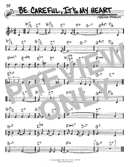 page one of Be Careful, It's My Heart (Real Book – Melody & Chords – C Instruments)