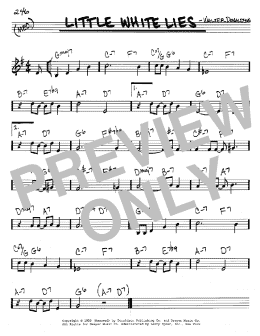 page one of Little White Lies (Real Book – Melody & Chords – C Instruments)