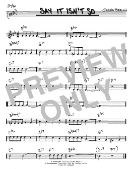 page one of Say It Isn't So (Real Book – Melody & Chords – C Instruments)