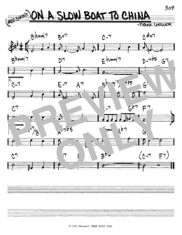 page one of On A Slow Boat To China (Real Book – Melody & Chords – C Instruments)