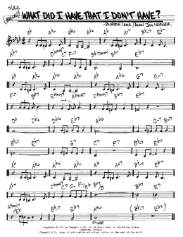 page one of What Did I Have That I Don't Have? (Real Book – Melody & Chords – C Instruments)