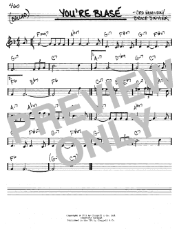 page one of You're Blase (Real Book – Melody & Chords – C Instruments)