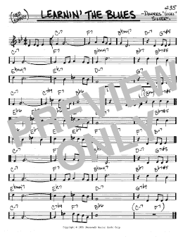 page one of Learnin' The Blues (Real Book – Melody & Chords – C Instruments)