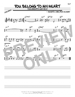 page one of You Belong To My Heart (Solamente Una Vez) (Real Book – Melody & Chords – C Instruments)