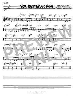 page one of You Better Go Now (Real Book – Melody & Chords – C Instruments)