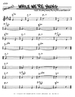 page one of While We're Young (Real Book – Melody & Chords – C Instruments)