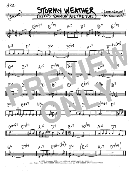 page one of Stormy Weather (Keeps Rainin' All The Time) (Real Book – Melody & Chords – C Instruments)