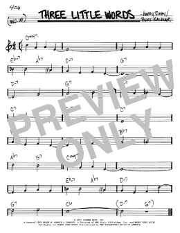 page one of Three Little Words (Real Book – Melody & Chords – C Instruments)