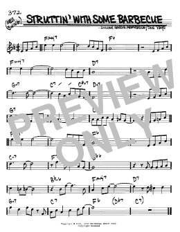 page one of Struttin' With Some Barbecue (Real Book – Melody & Chords – C Instruments)