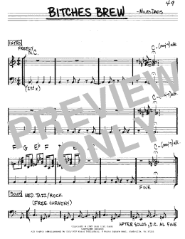 page one of Bitches Brew (Real Book – Melody & Chords – C Instruments)